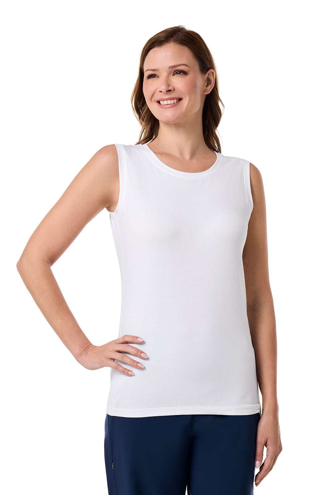 Women's Morada Everyday Basic Tank | White