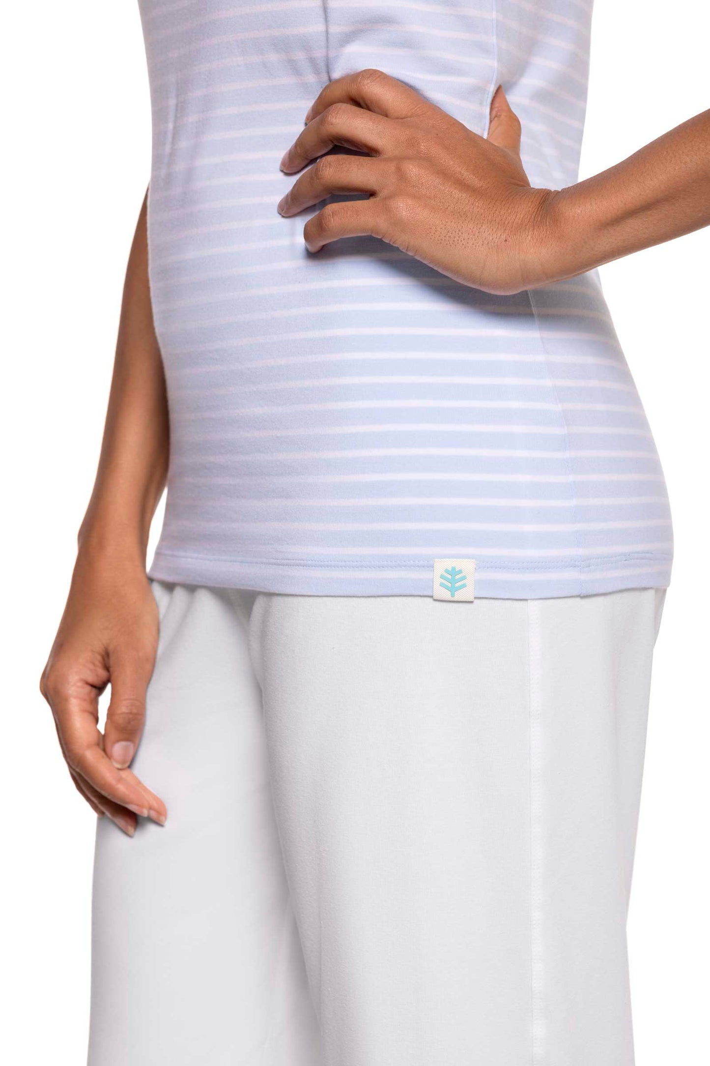 Women's Morada Everyday Basic Tank | Skyride/White Stripe