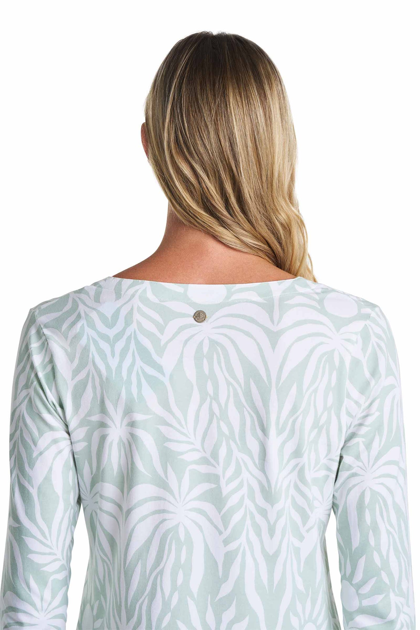 Women's Oceanside Tunic Dress | Misty Aqua American Palm
