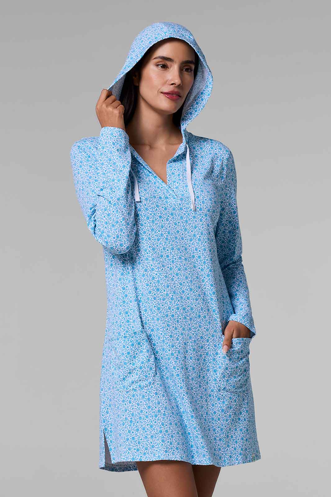 Women's Catalina Beach Cover-Up Dress | Malibu Blue Shell We