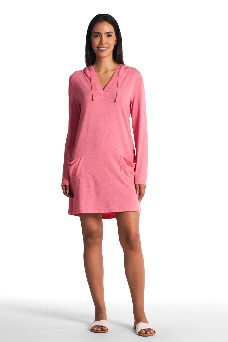 Women's Catalina Beach Cover-Up Dress | Flamingo Pink Heather