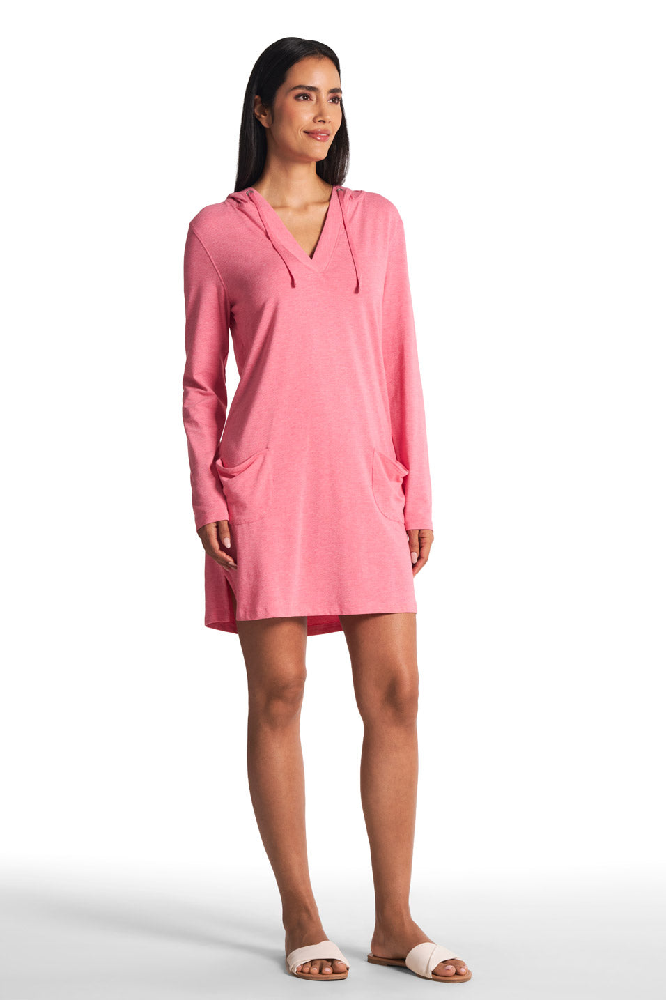 Women's Catalina Beach Cover-Up Dress | Flamingo Pink Heather