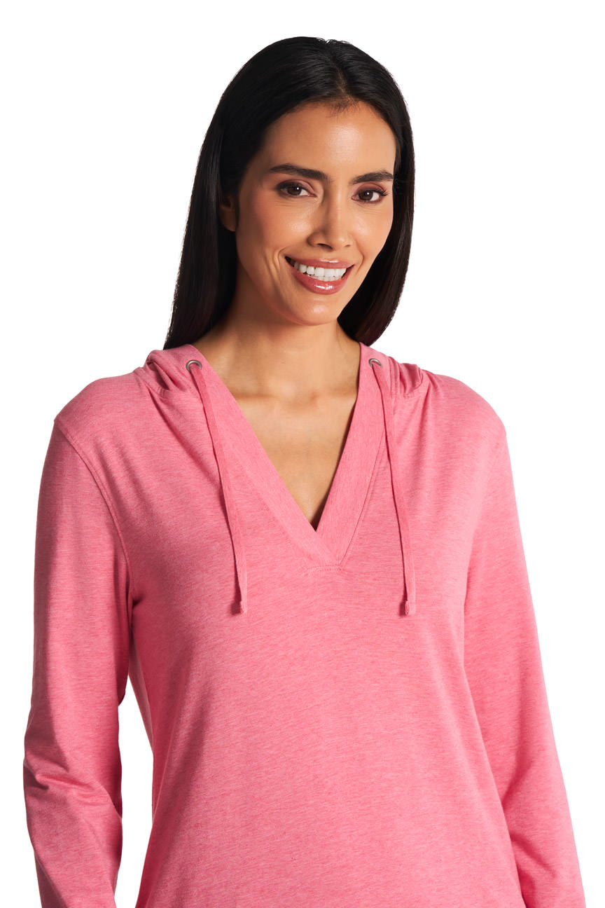 Women's Catalina Beach Cover-Up Dress | Flamingo Pink Heather