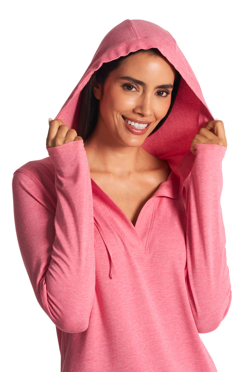 Women's Catalina Beach Cover-Up Dress | Flamingo Pink Heather