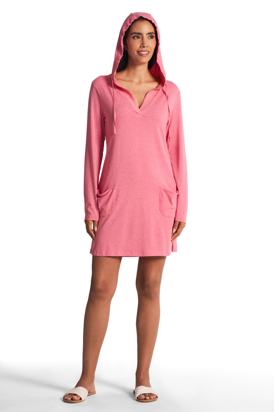 Women's Catalina Beach Cover-Up Dress | Flamingo Pink Heather