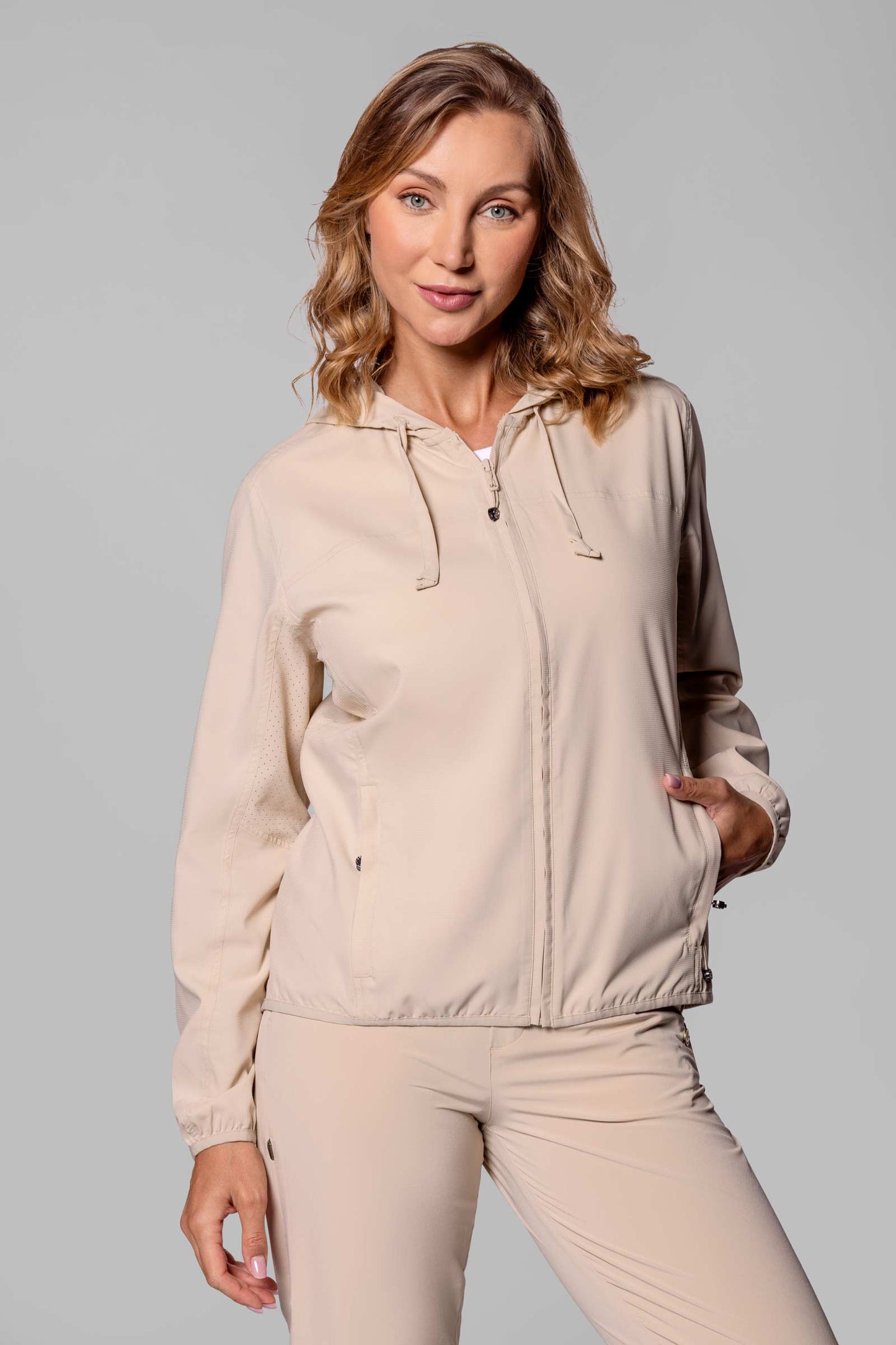 Women's Arcadian Packable Sunblock Jacket | Pale Khaki