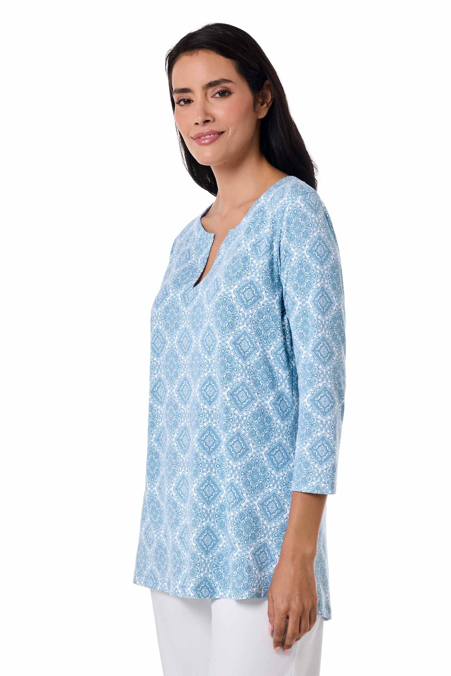 Women's St. Lucia Tunic Top | Skyride Diamond Mandala