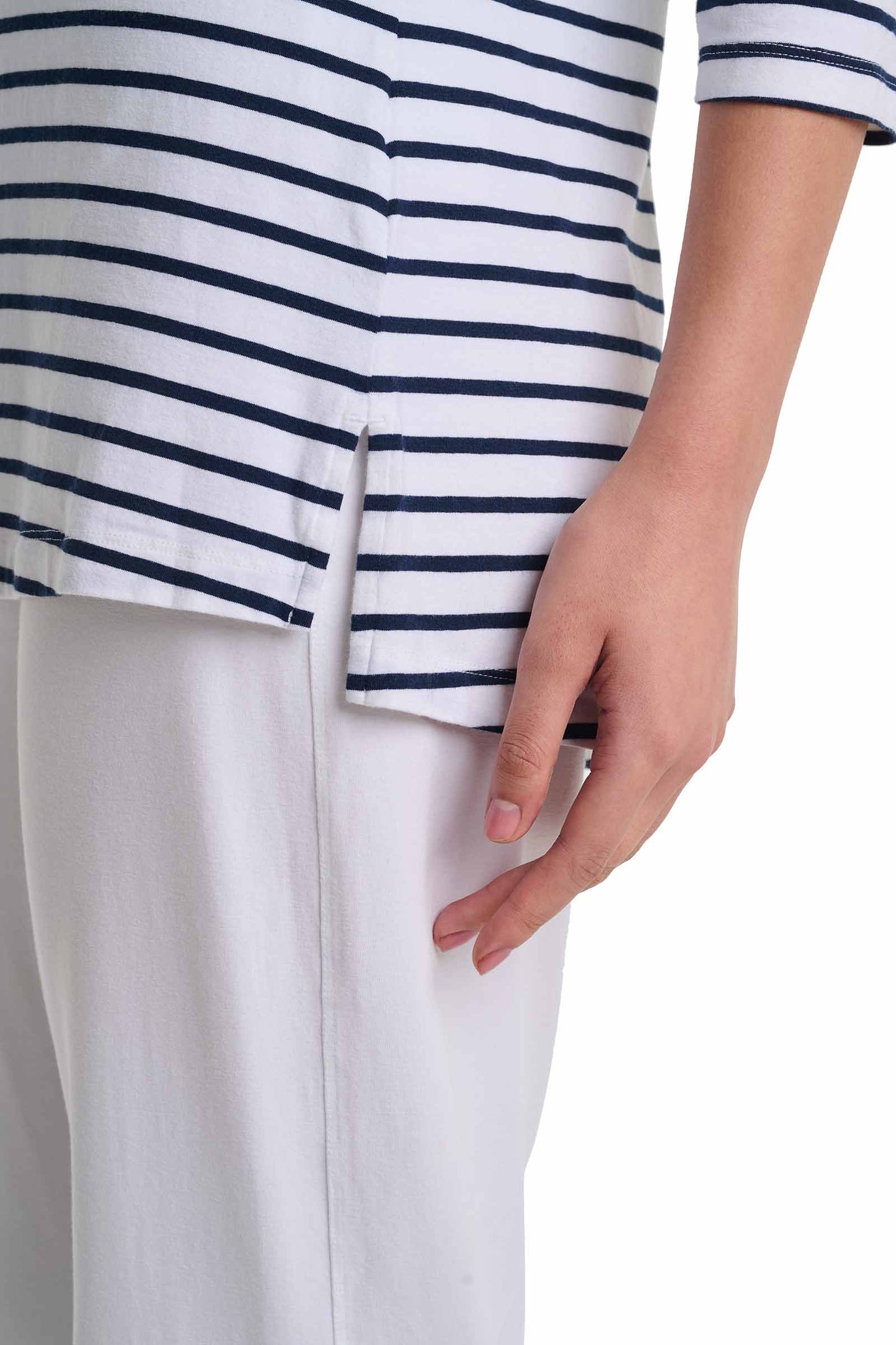 Women's St. Lucia Tunic Top | White/Navy Stripe