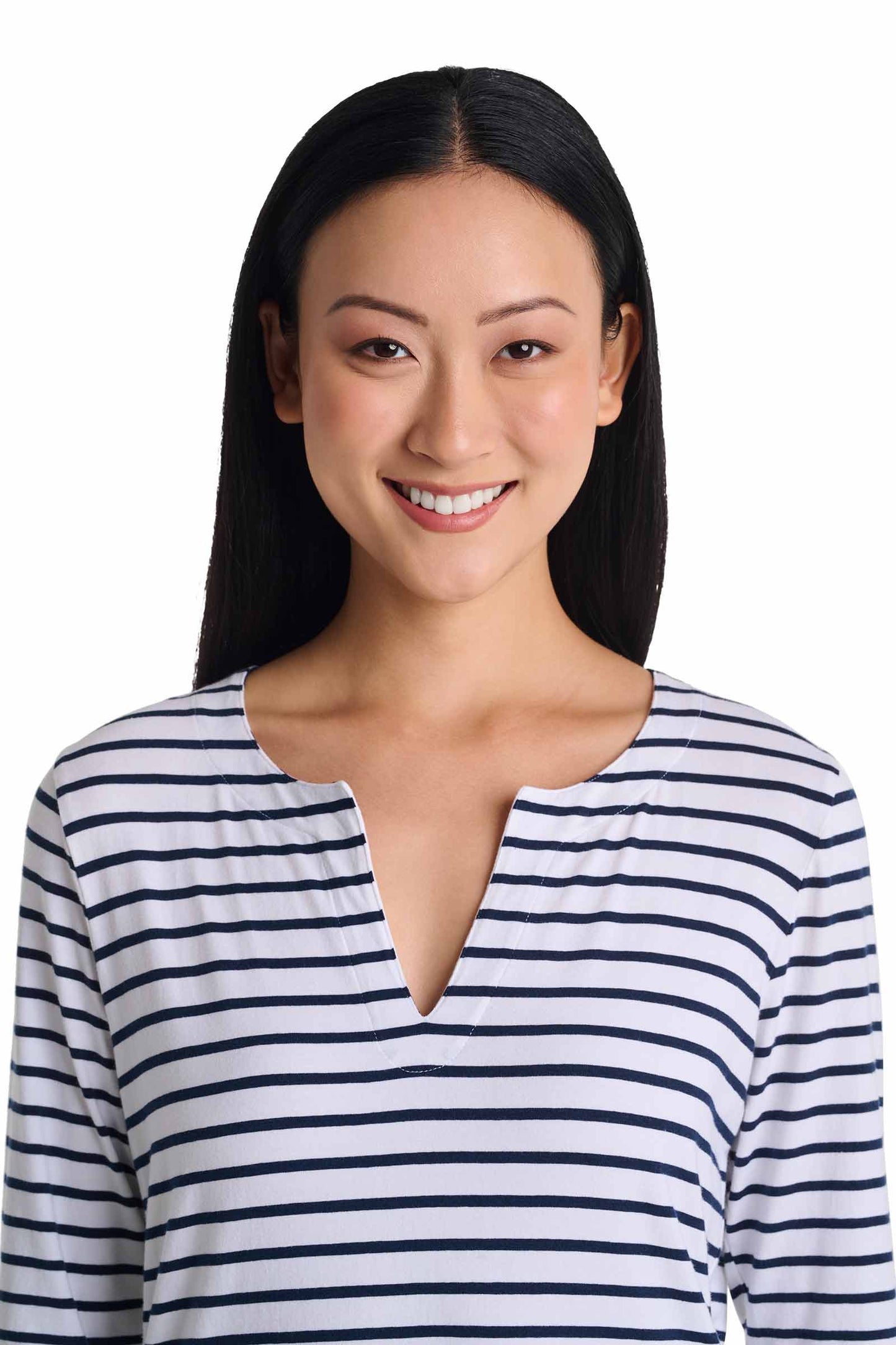 Women's St. Lucia Tunic Top | White/Navy Stripe