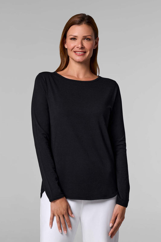 Women's Heyday Side Split Shirt | Black