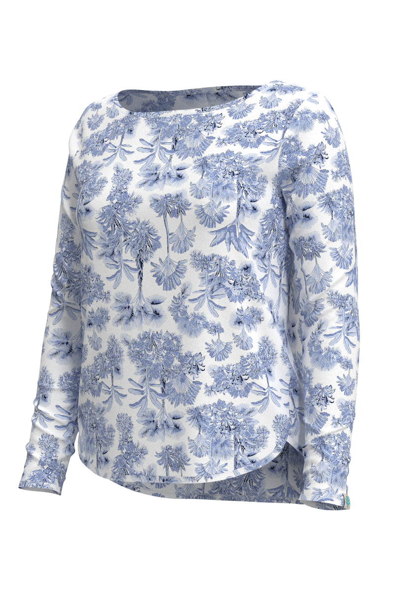 Women's Heyday Side Split Shirt | Periwinkle Isla Bonita