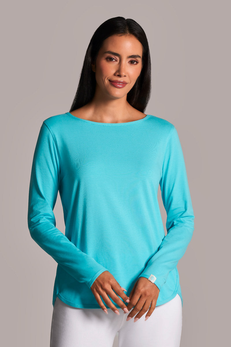 Women's Heyday Side Split Shirt | Blue Curacao
