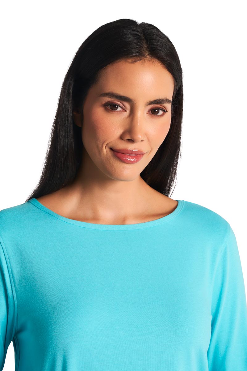 Women's Heyday Side Split Shirt | Blue Curacao
