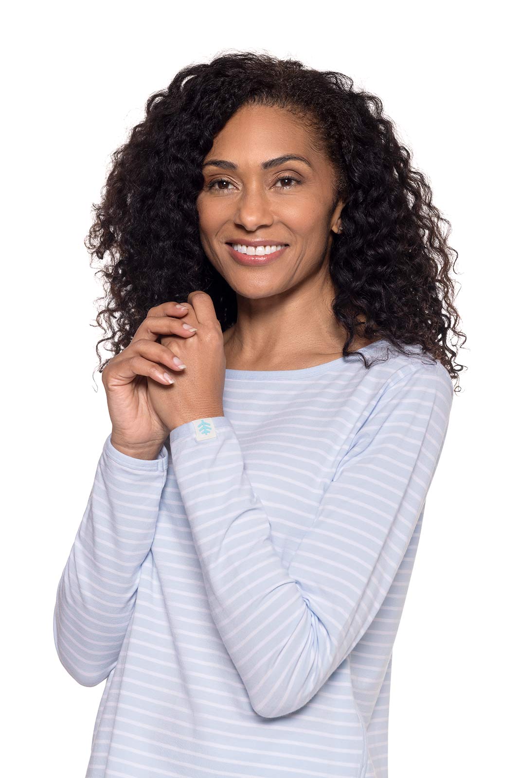 Women's Heyday Side Split Shirt | Skyride/White Stripe