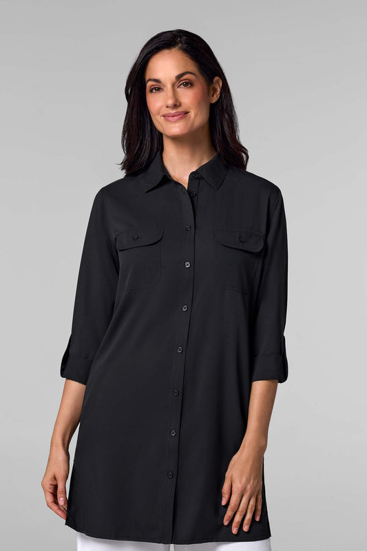 Women's Santorini Tunic Shirt | Black