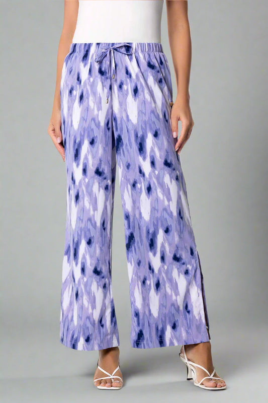 Women's Petra Wide Leg Pants | Future Dusk Icat Watercolor