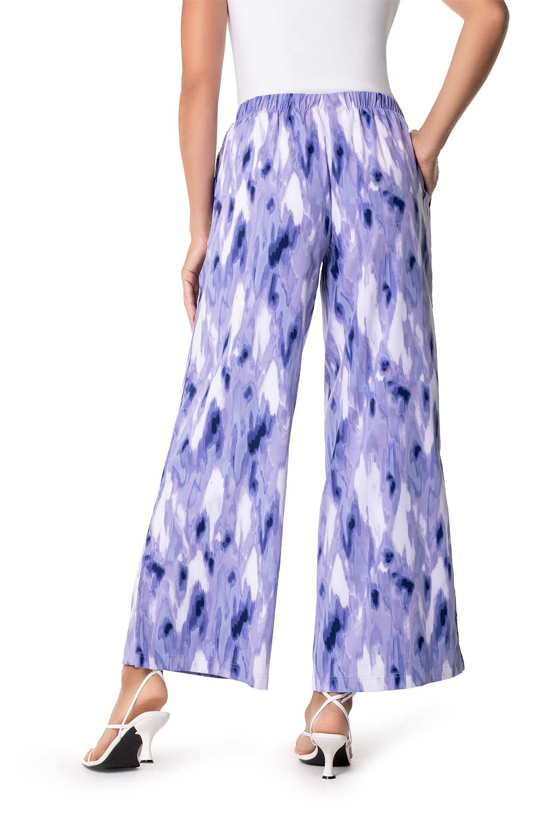 Women's Petra Wide Leg Pants | Future Dusk Icat Watercolor