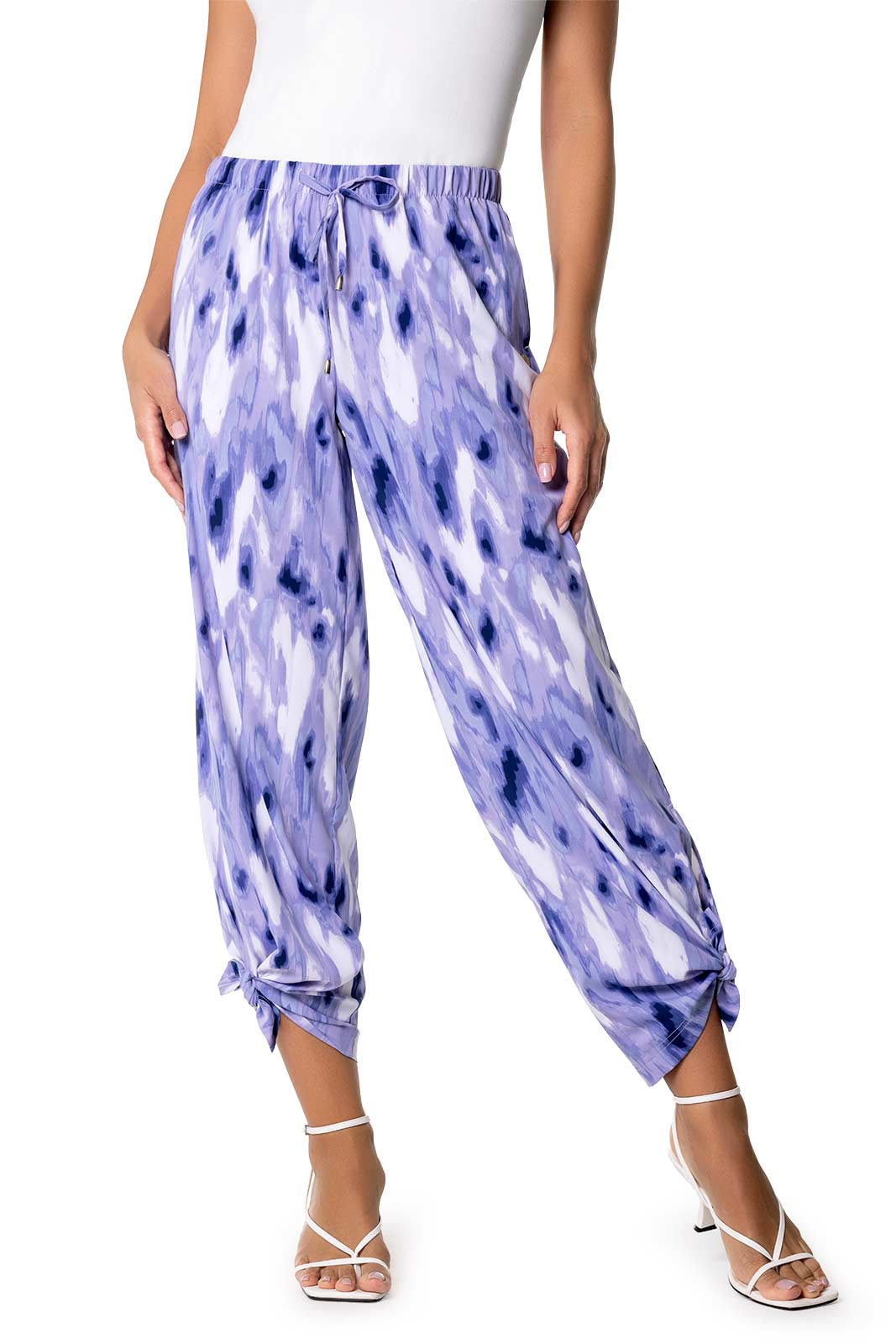 Women's Petra Wide Leg Pants | Future Dusk Icat Watercolor