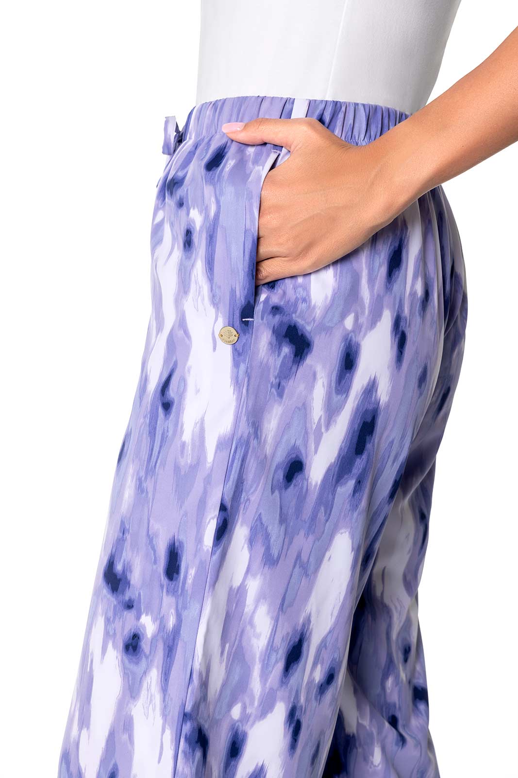 Women's Petra Wide Leg Pants | Future Dusk Icat Watercolor