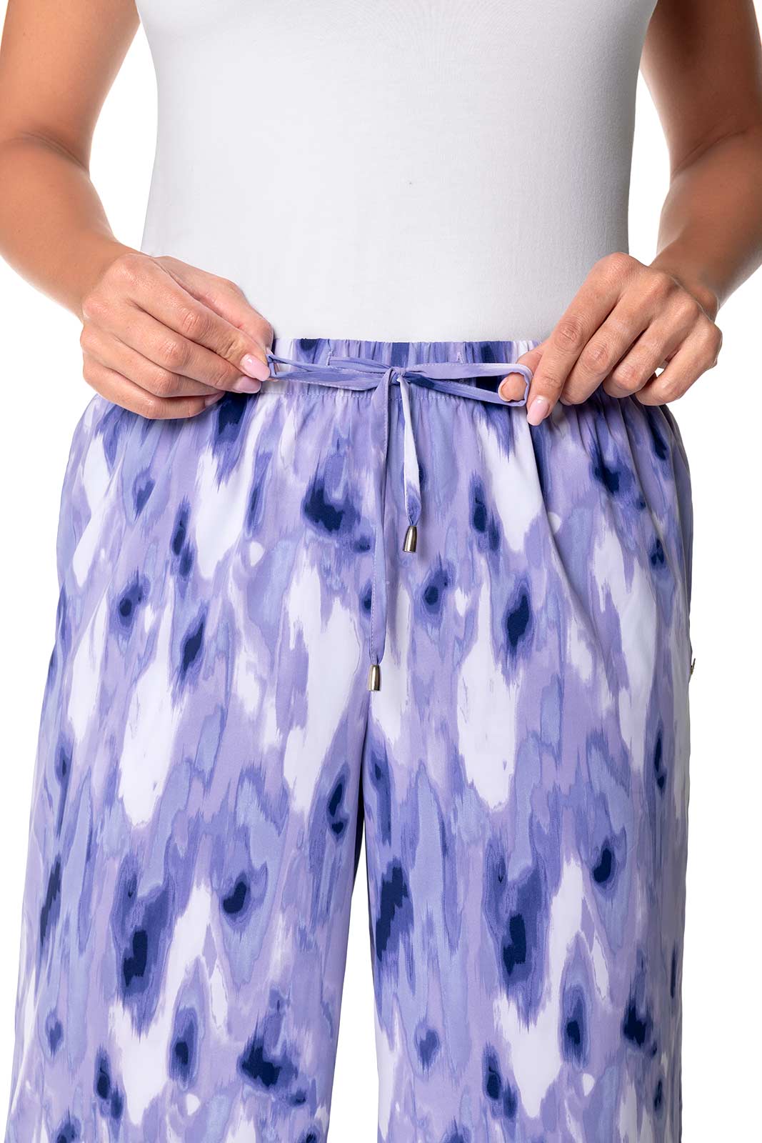 Women's Petra Wide Leg Pants | Future Dusk Icat Watercolor