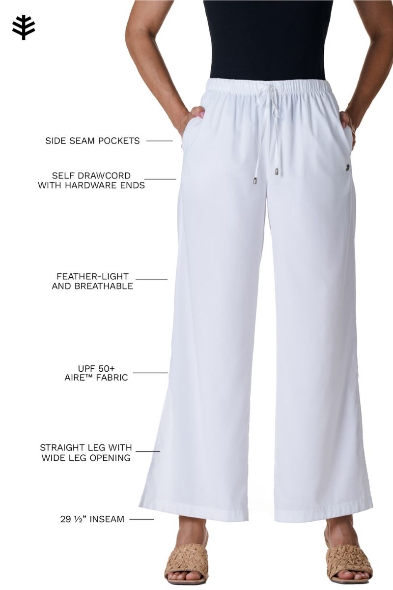 Women's Petra Wide Leg Pants | White