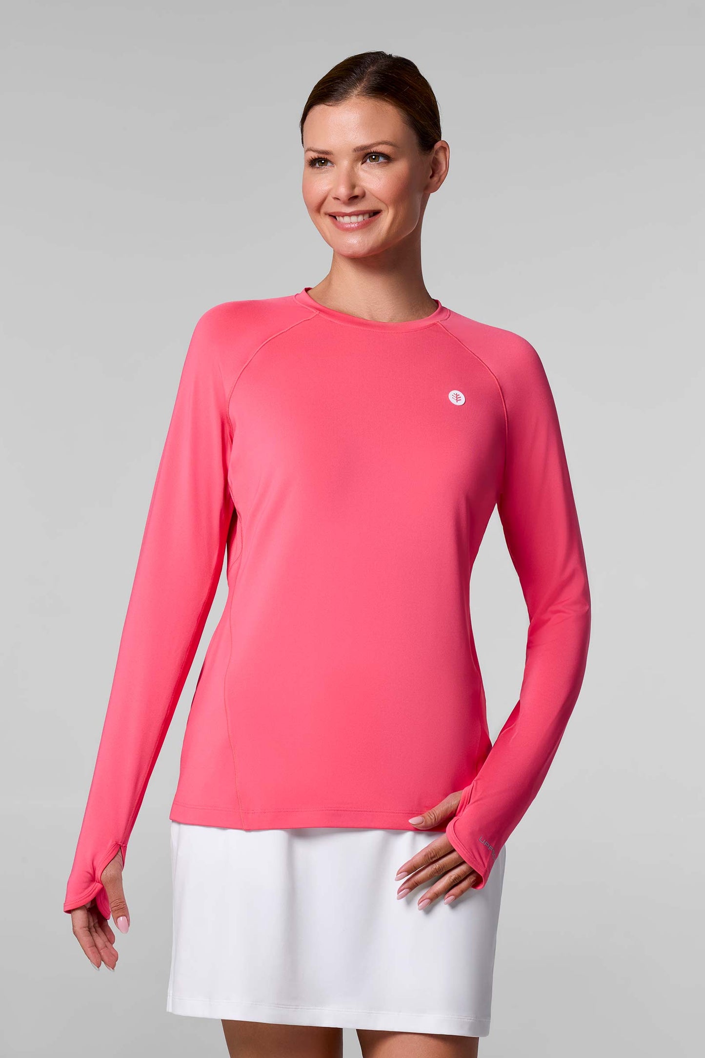Women's Devi Long Sleeve Fitness T-Shirt | Sunkist Coral