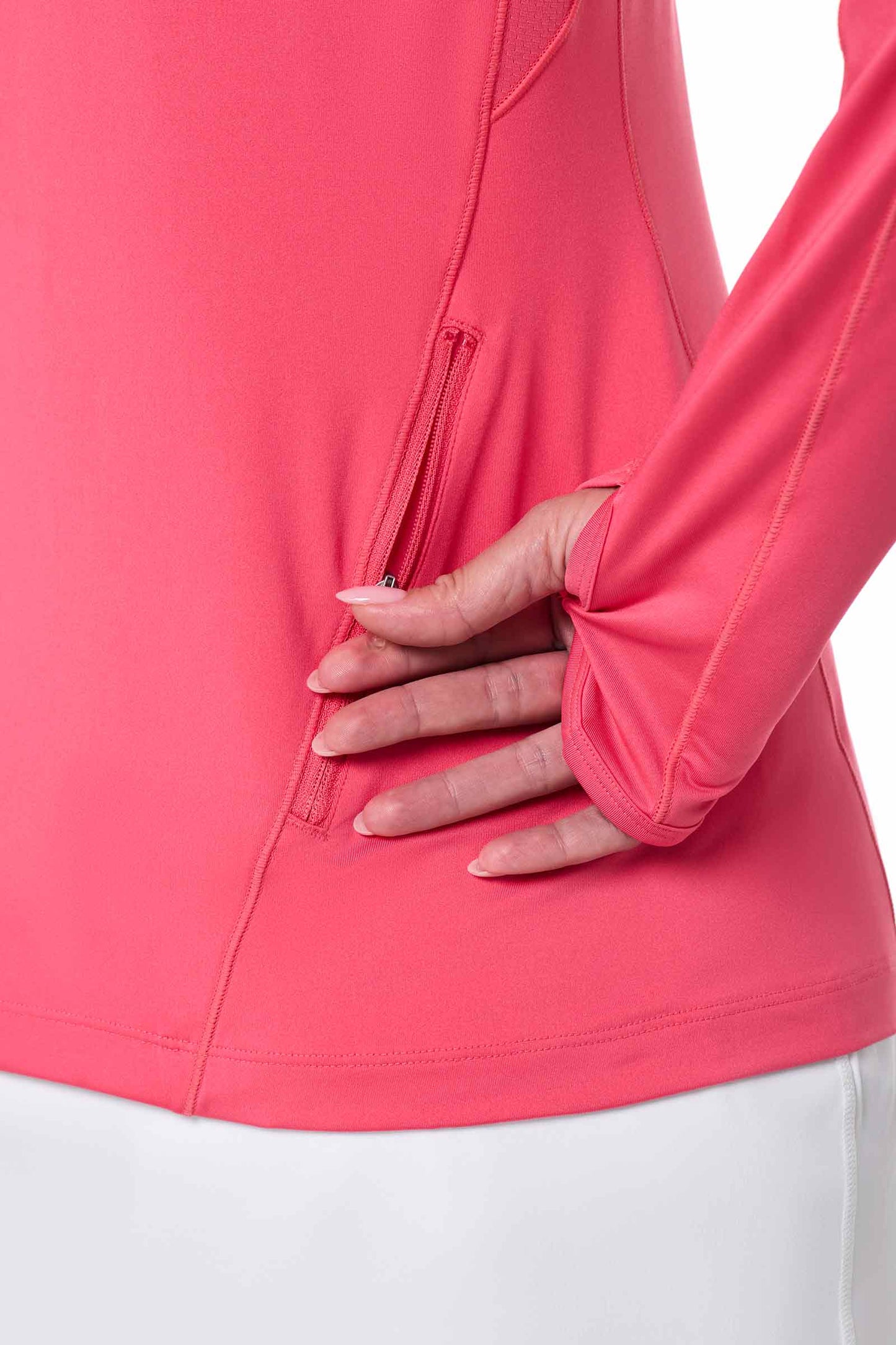 Women's Devi Long Sleeve Fitness T-Shirt | Sunkist Coral