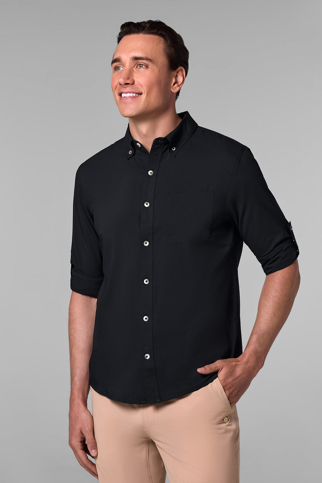 Men's Aricia Long Sleeve Sun Shirt | Black