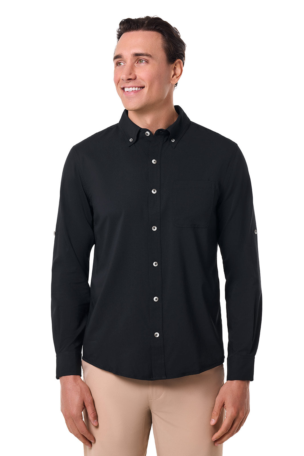 Men's Aricia Long Sleeve Sun Shirt | Black