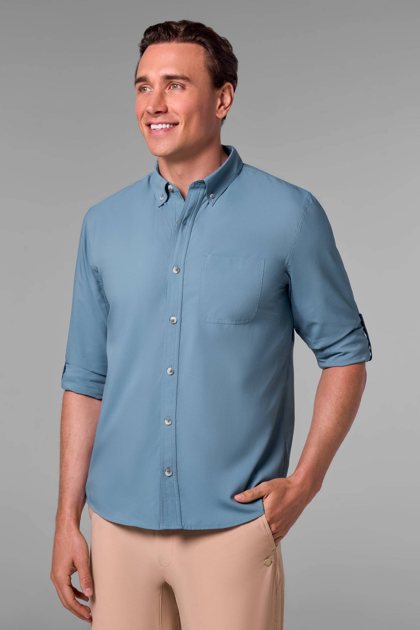 Men's Aricia Long Sleeve Sun Shirt | Blue Dusk