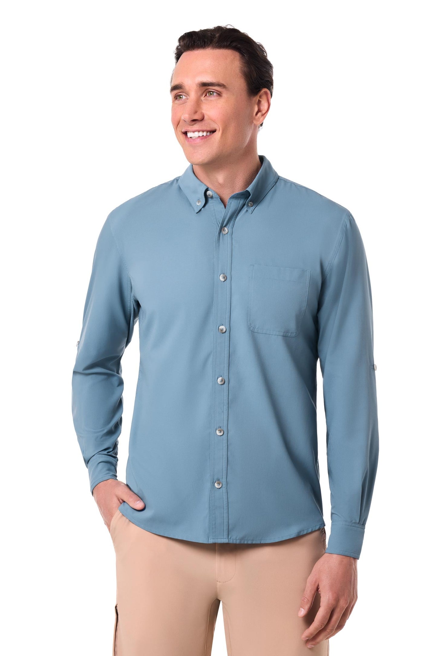 Men's Aricia Long Sleeve Sun Shirt | Blue Dusk