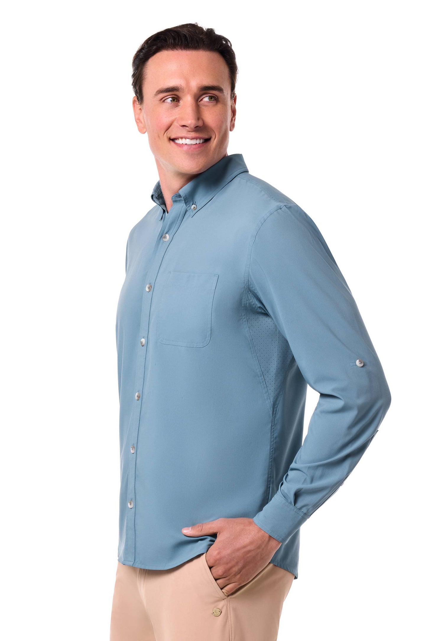Men's Aricia Long Sleeve Sun Shirt | Blue Dusk