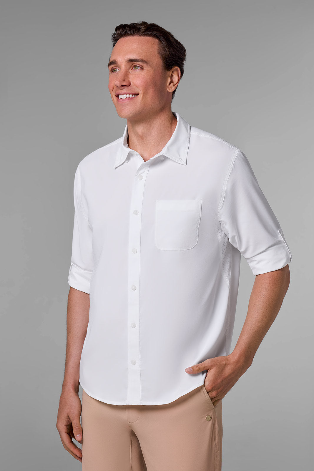 Men's Aricia Long Sleeve Sun Shirt | White