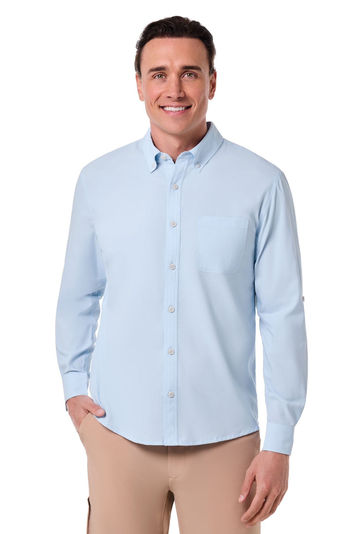 Men's Aricia Long Sleeve Sun Shirt | Light Blue
