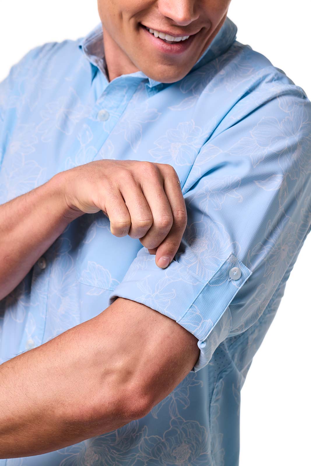 Men's Aricia Long Sleeve Sun Shirt | Skyride Perfect Peony