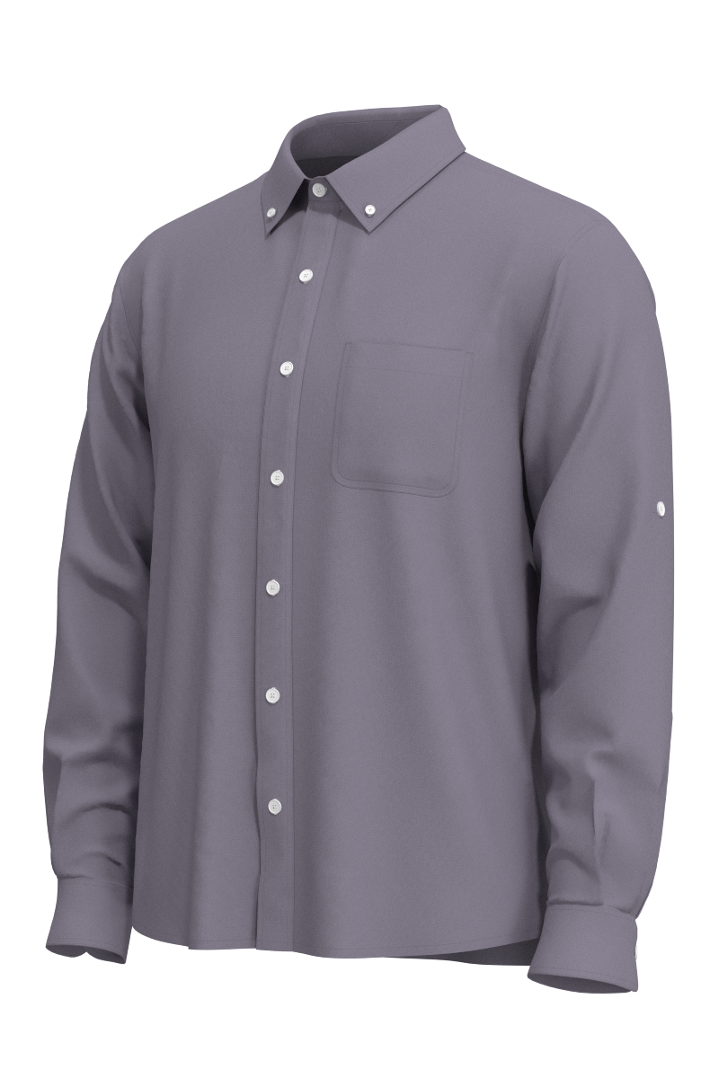 Men's Aricia Long Sleeve Sun Shirt | Lavender Grey