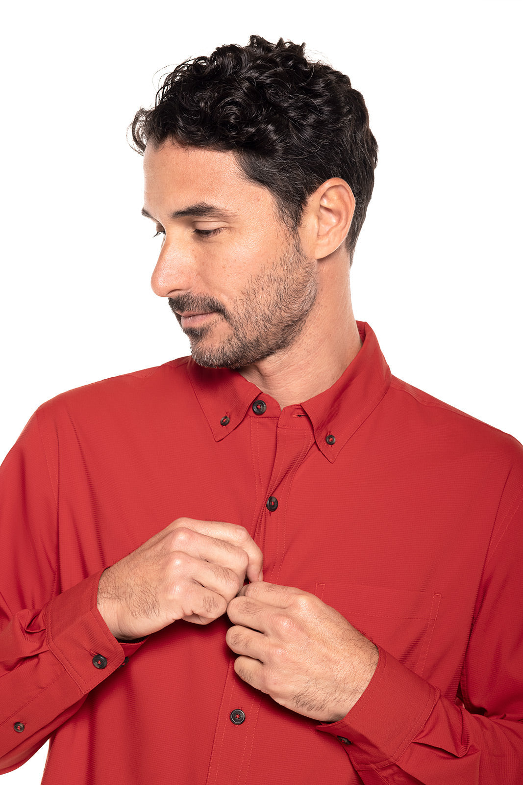 Men's Aricia Long Sleeve Sun Shirt | Carmine Red