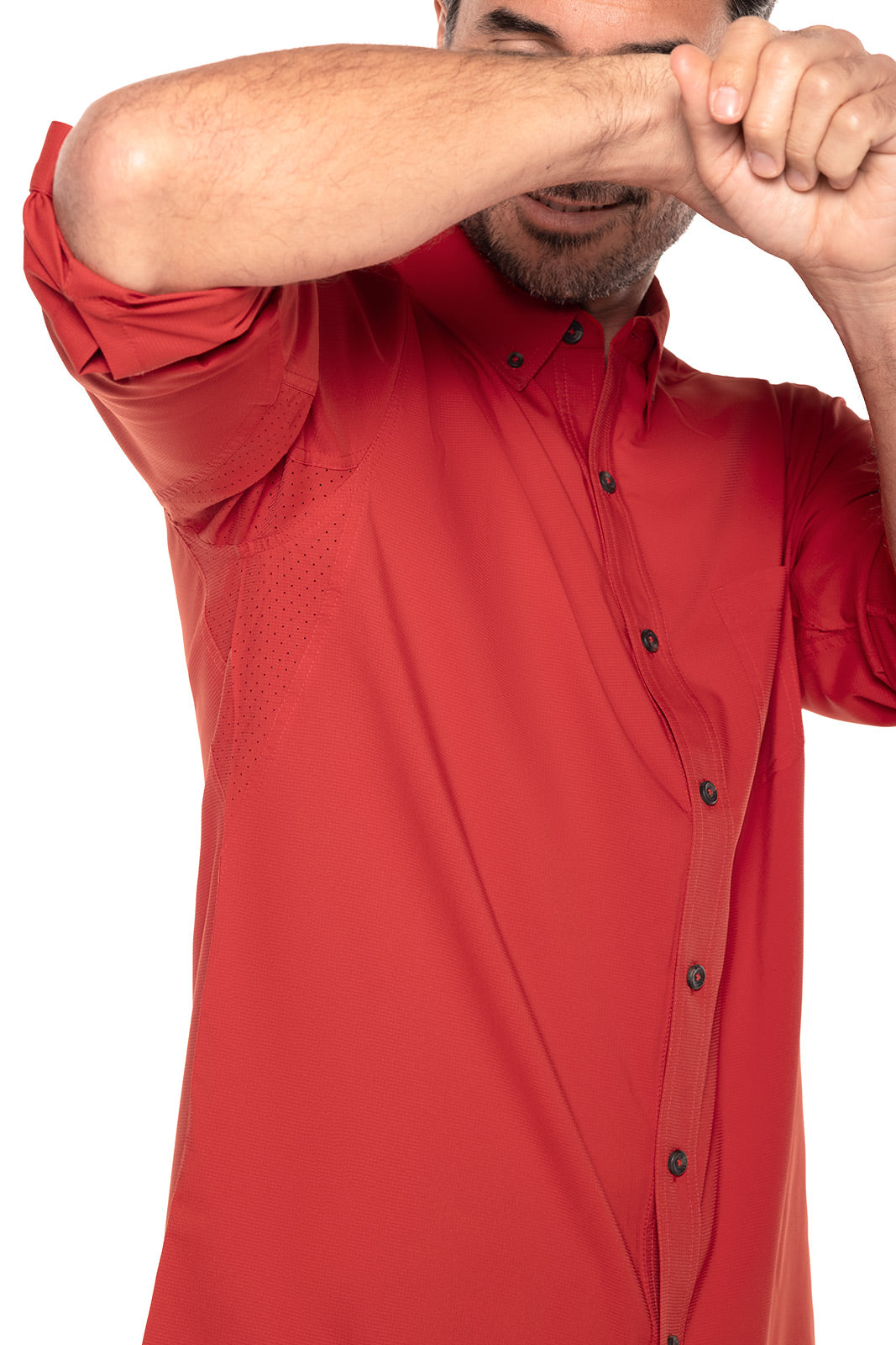 Men's Aricia Long Sleeve Sun Shirt | Carmine Red