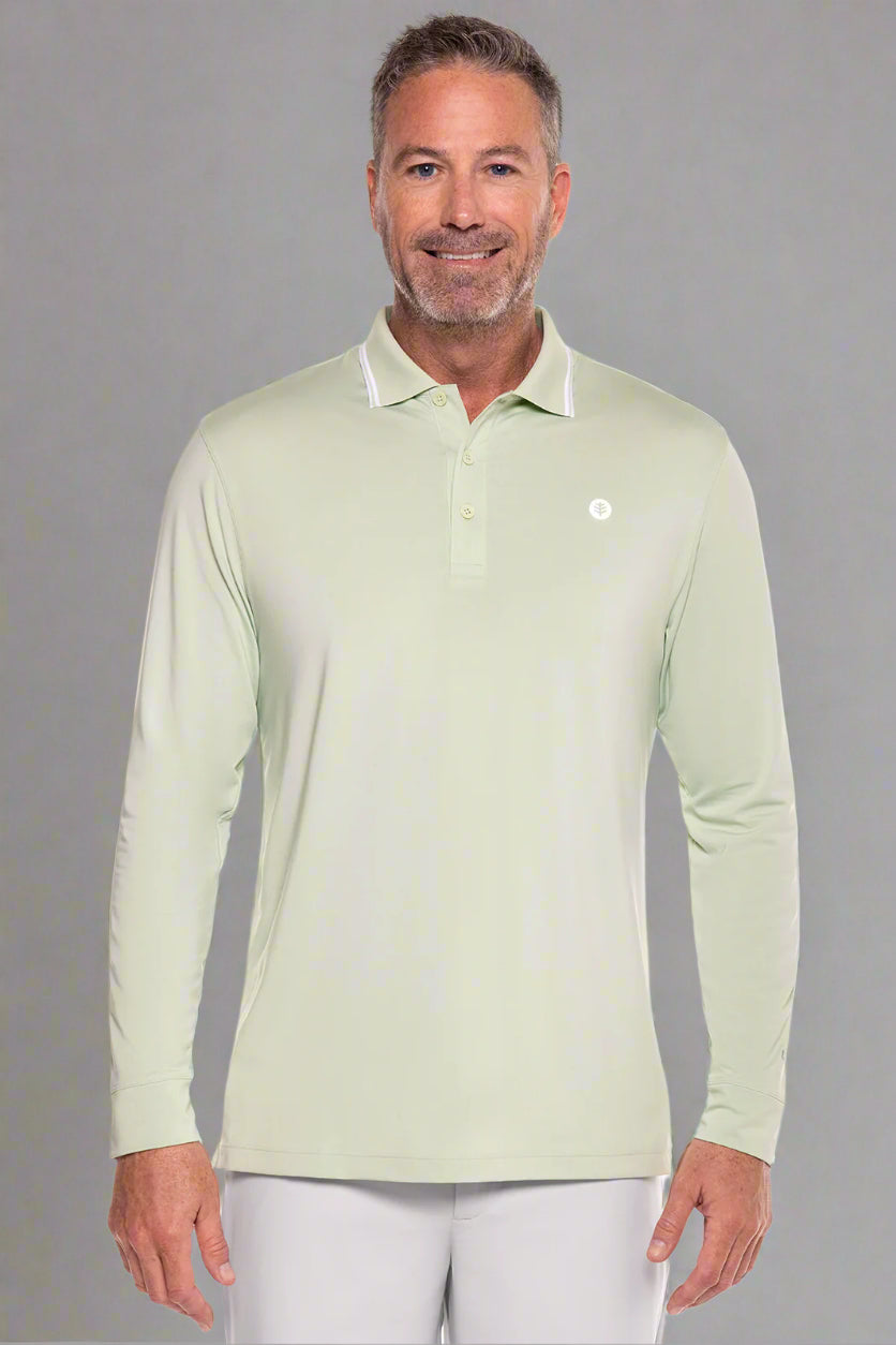 Men's Erodym Long Sleeve Golf Polo | Seedling