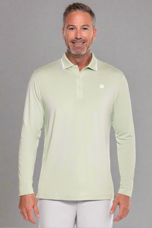 Men's Erodym Long Sleeve Golf Polo | Seedling