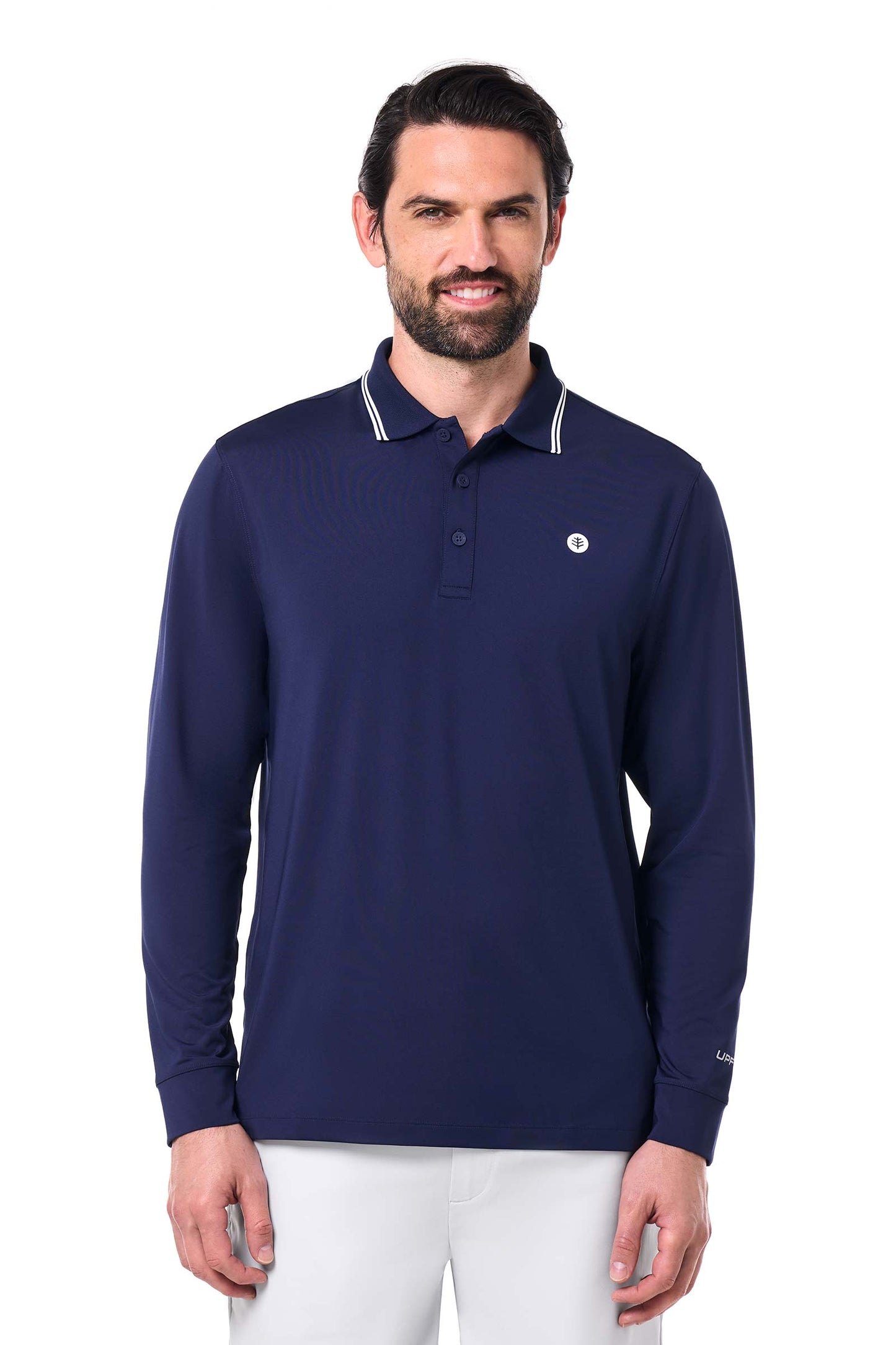 Men's Erodym Long Sleeve Golf Polo | Navy