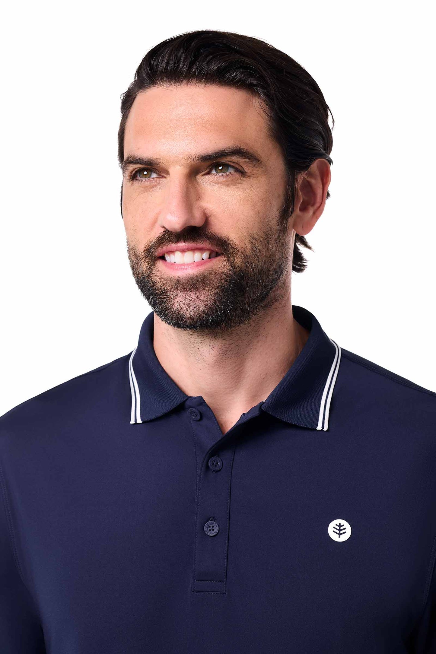 Men's Erodym Long Sleeve Golf Polo | Navy