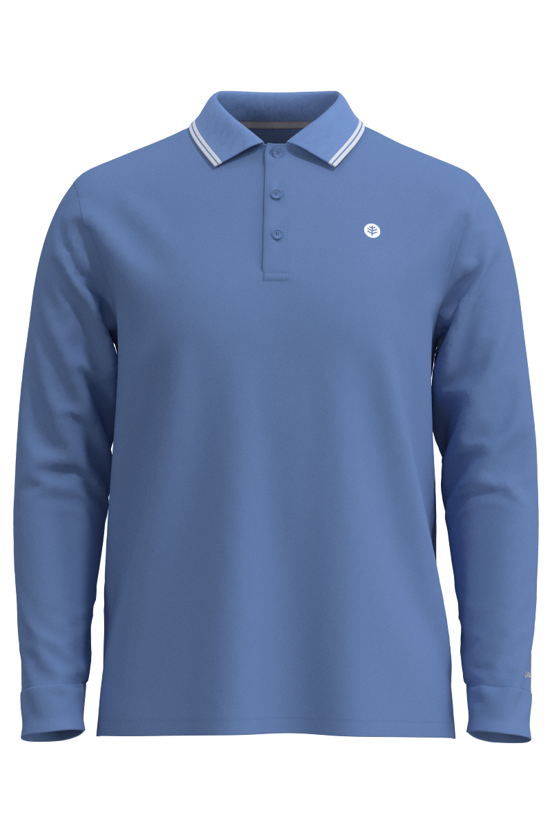 Men's Erodym Long Sleeve Golf Polo | Bluebell