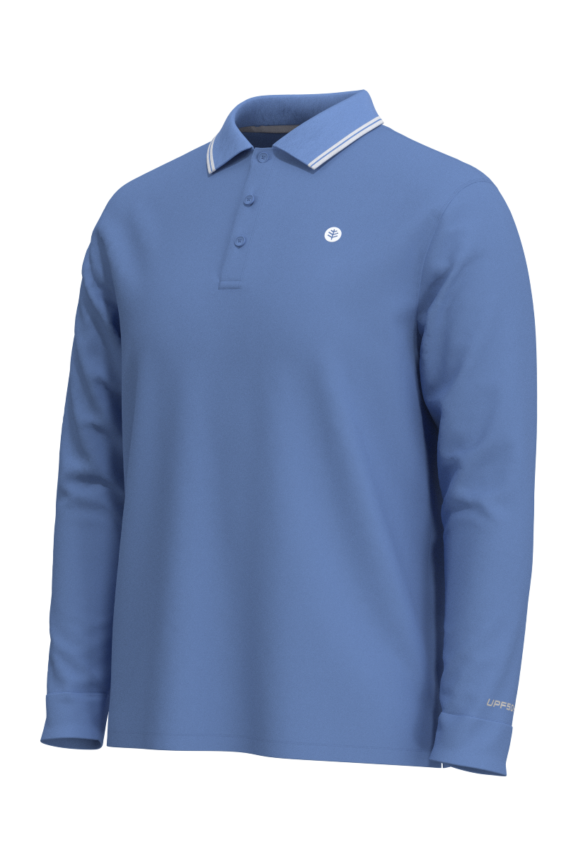 Men's Erodym Long Sleeve Golf Polo | Bluebell