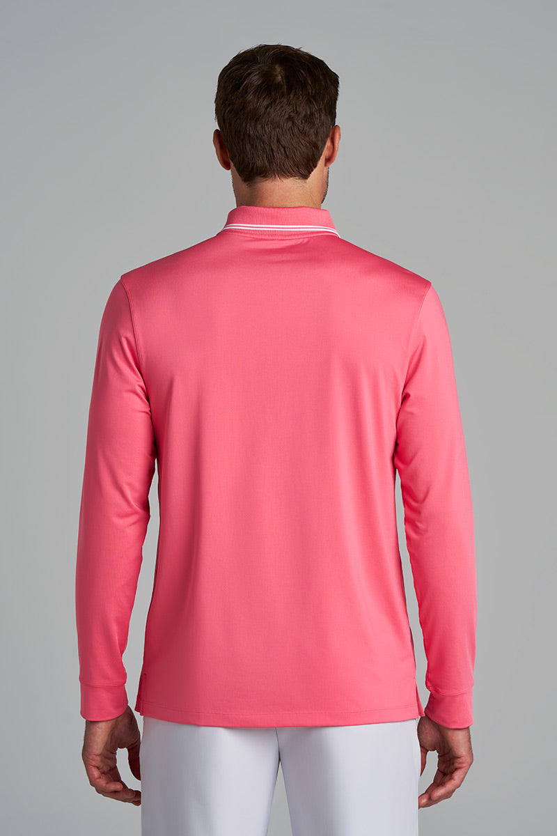 Men's Erodym Long Sleeve Golf Polo | Sunkist Coral