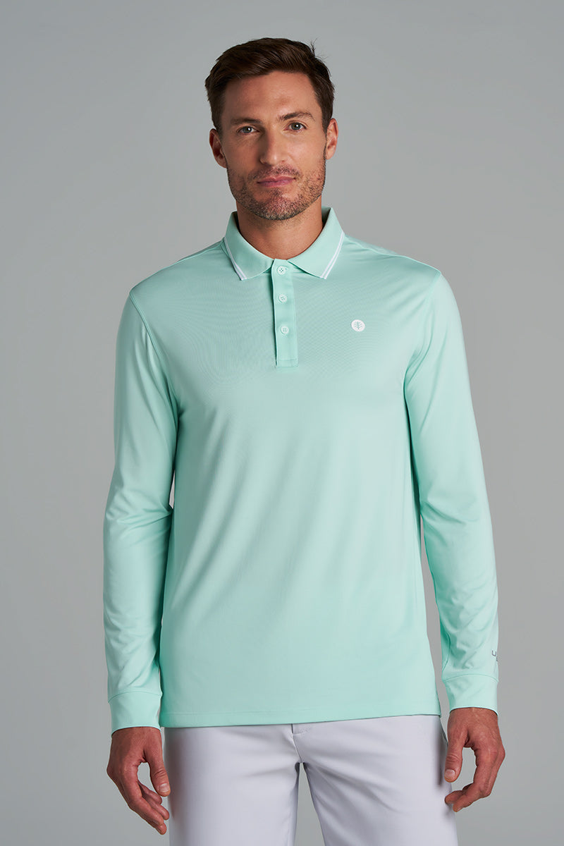 Men's Erodym Long Sleeve Golf Polo | Honeydew