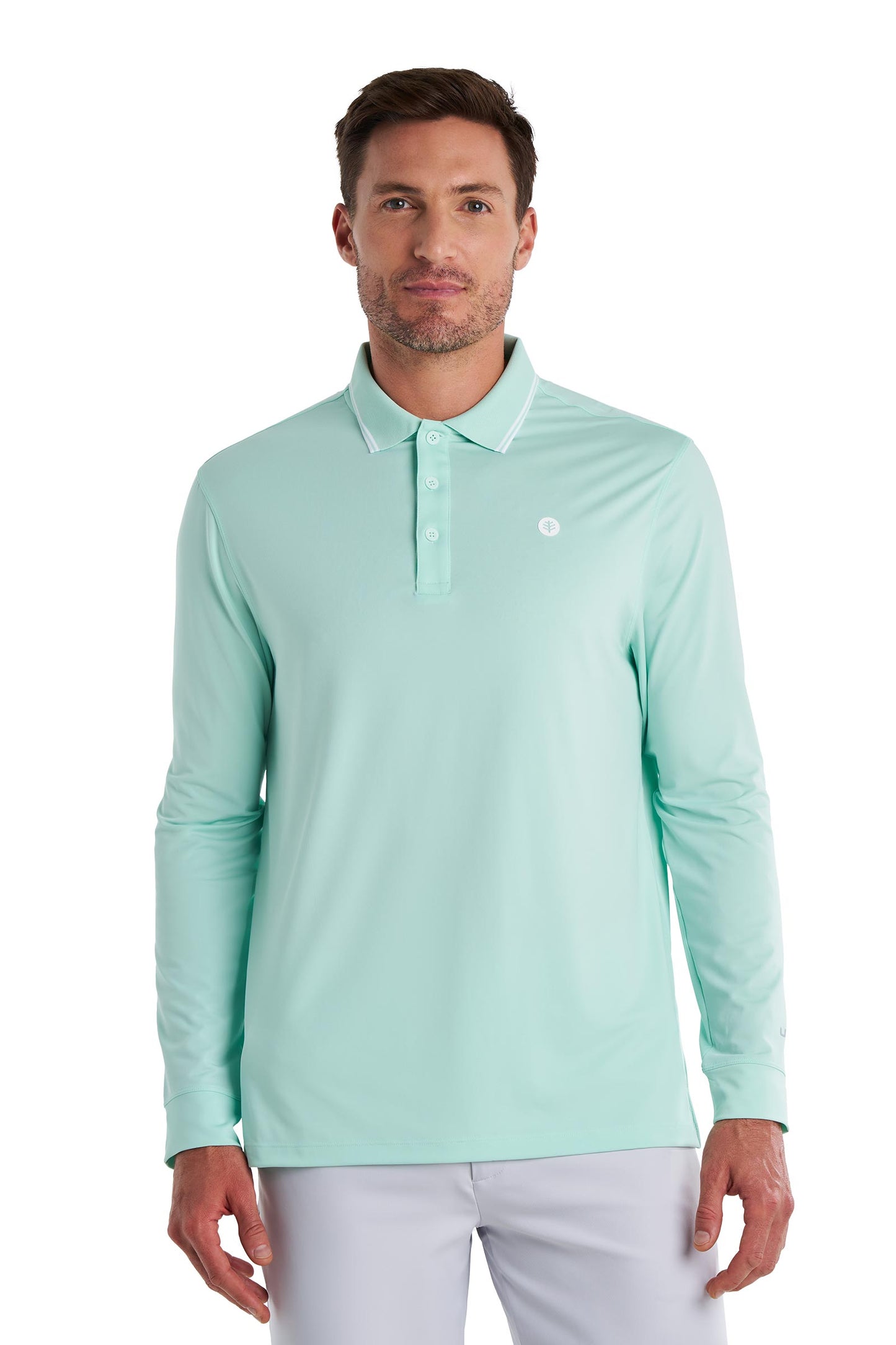 Men's Erodym Long Sleeve Golf Polo | Honeydew