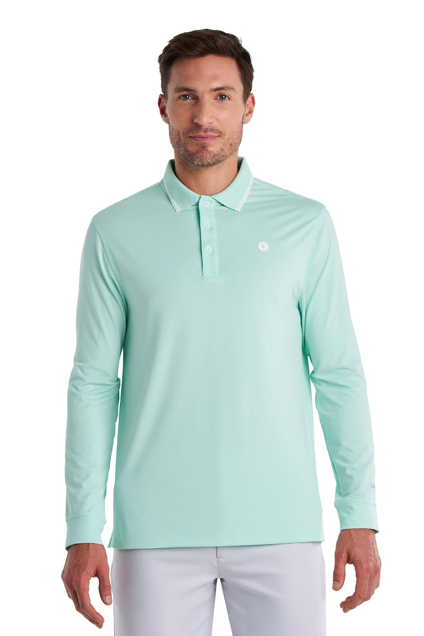 Men's Erodym Long Sleeve Golf Polo | Honeydew