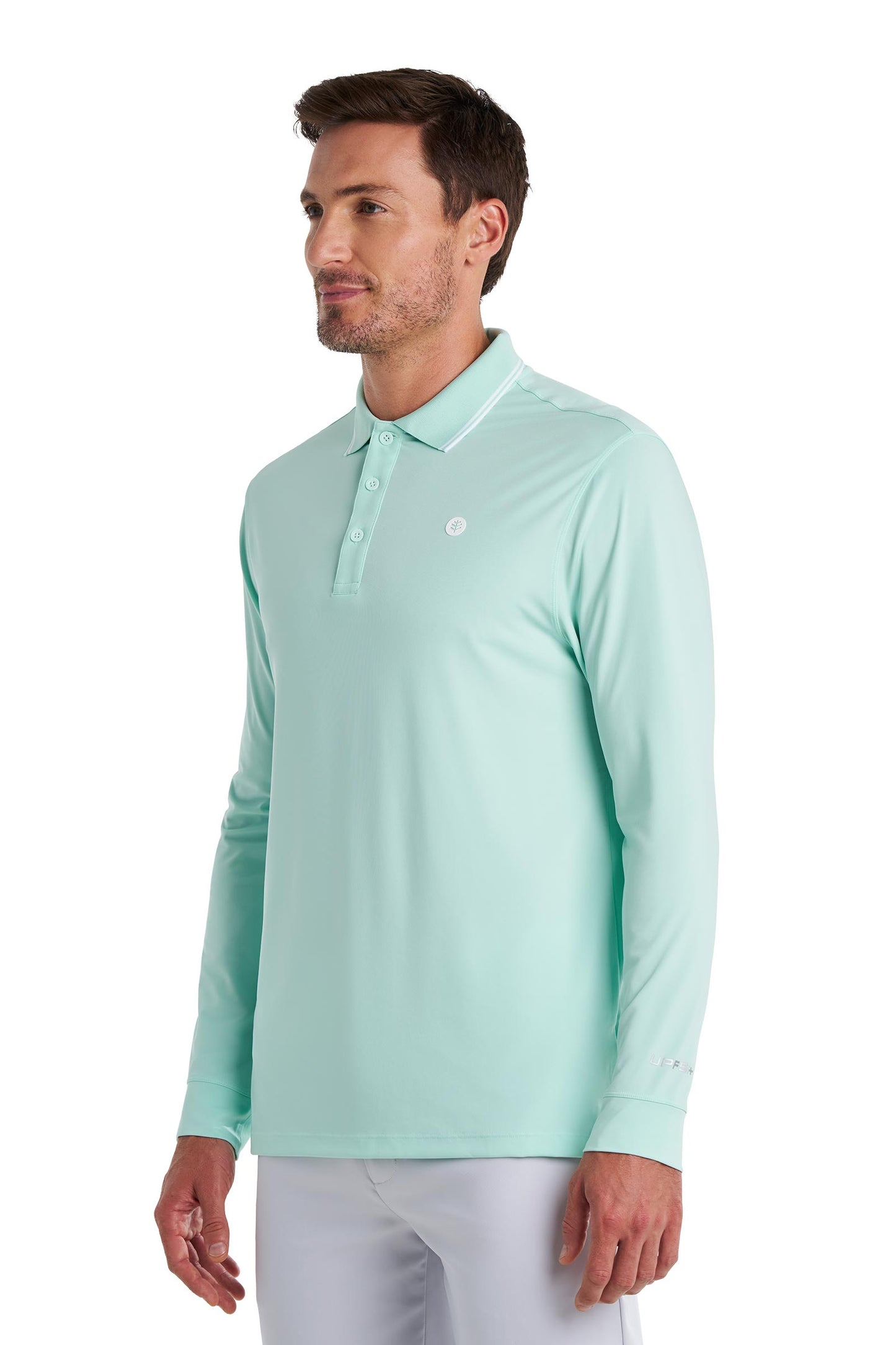Men's Erodym Long Sleeve Golf Polo | Honeydew