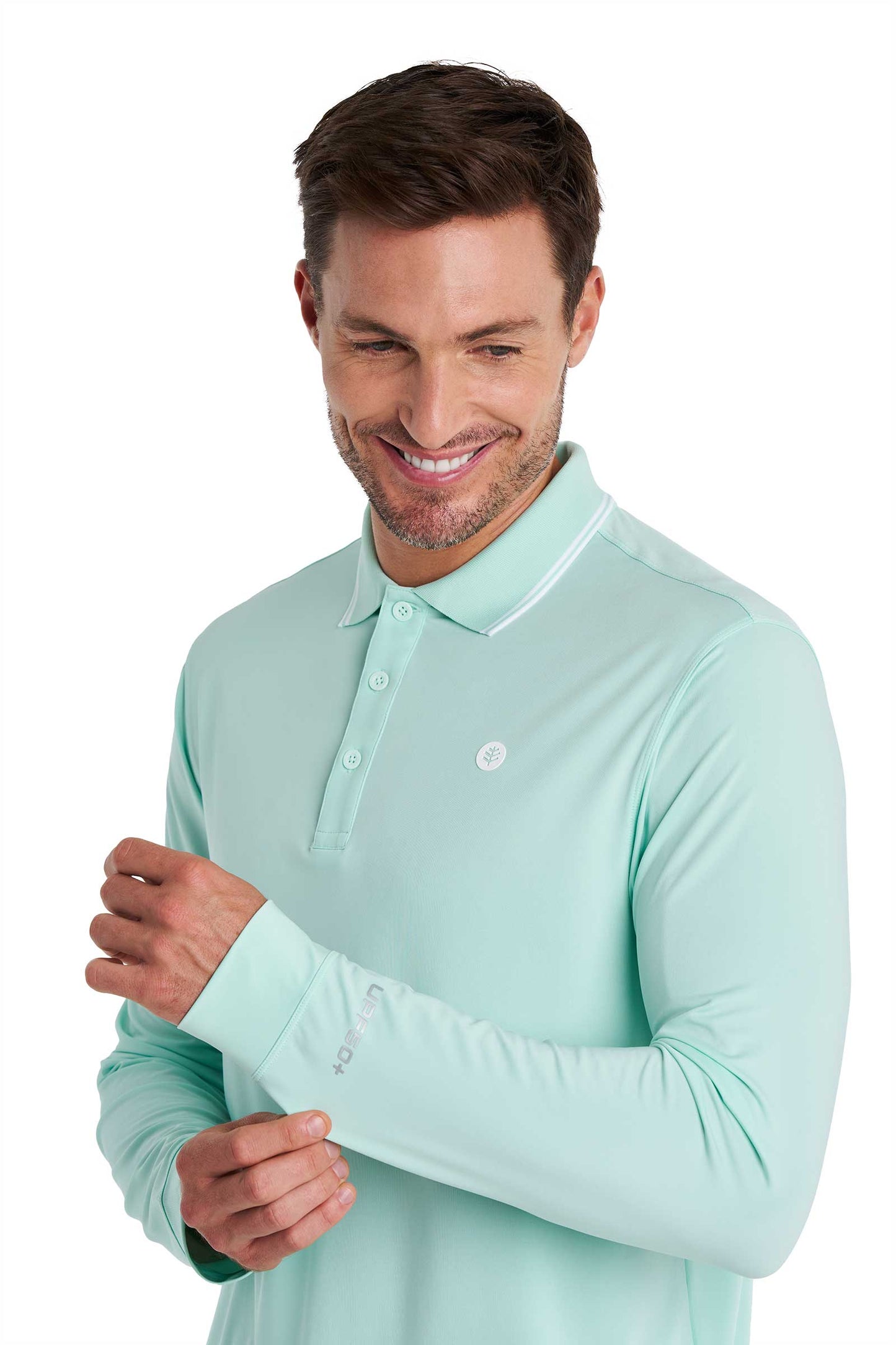 Men's Erodym Long Sleeve Golf Polo | Honeydew